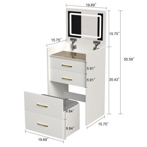 3-in-1 Modern Vanity Set: The Ultimate Space-Saving Beauty Station