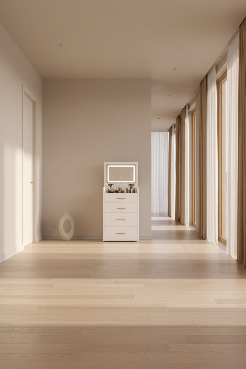 3-in-1 Modern Vanity Set: The Ultimate Space-Saving Beauty Station