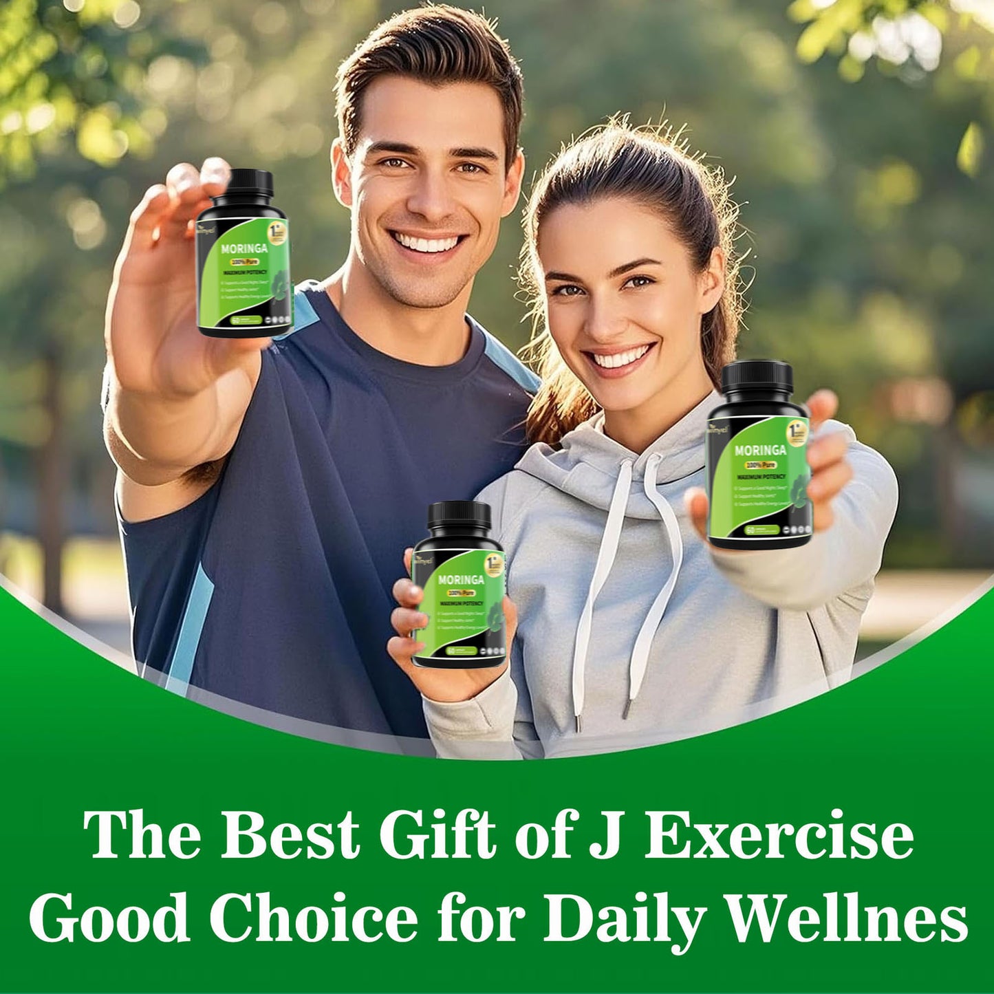 Pure Moringa Capsules - High Potency, Health & Fitness With Essential Vitamins & Amino Acids - 60 Capsules