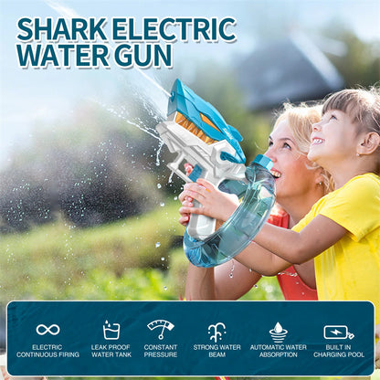 SharkBlaster™ Automatic Electric Water Gun – High-Velocity Continuous Fire Soaker